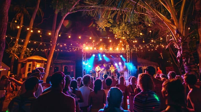 DJ lighting at a concert and party